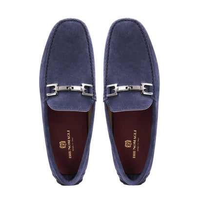 Taso Light Blue Suede Men | Bruno Magli Premium