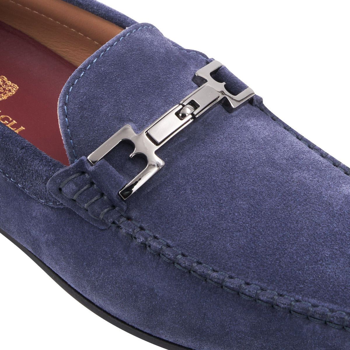 Taso Light Blue Suede Men | Bruno Magli Premium