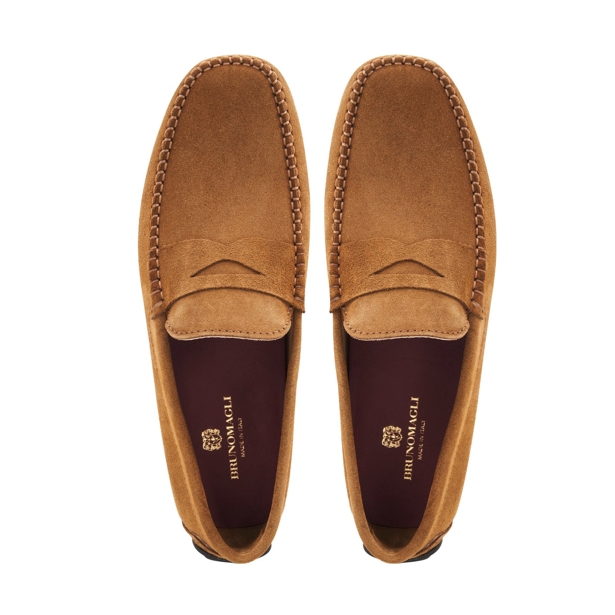 Taranto Cognac Suede Men | Bruno Magli Quality