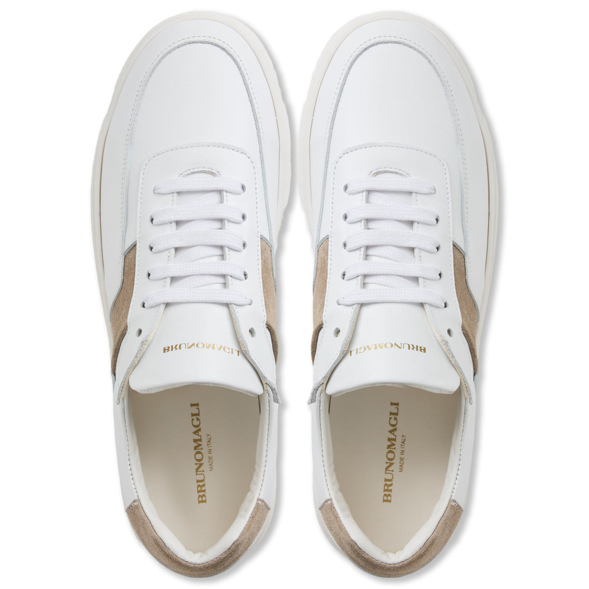 Ponza White/Beige Suede Men | Bruno Magli Trusted