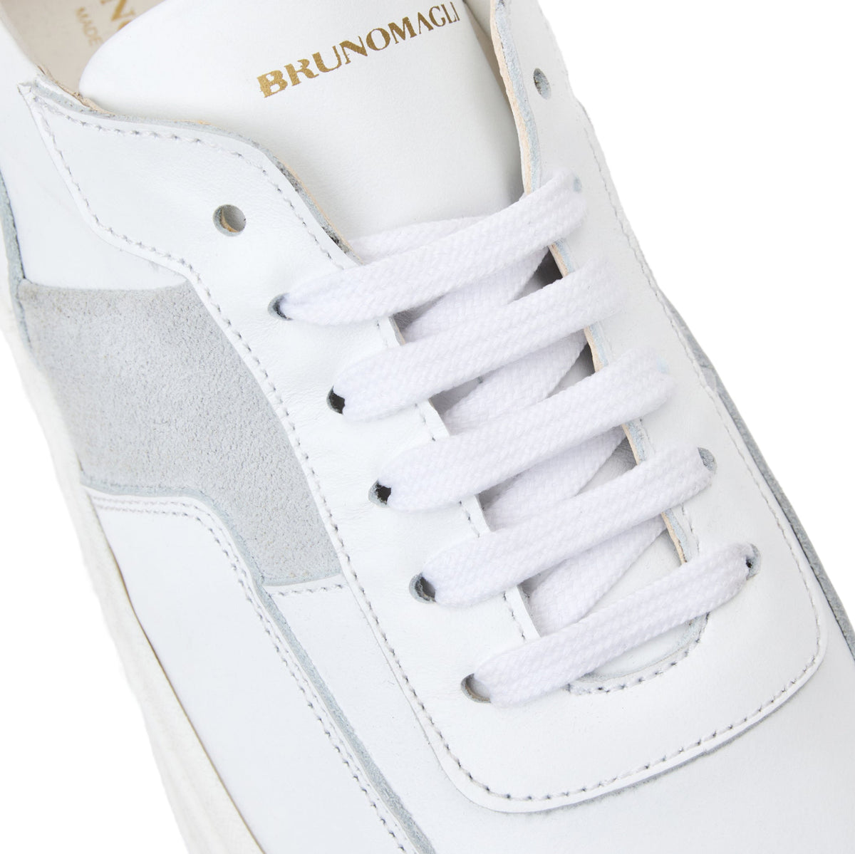 Ponza White/Ice Suede Men | Bruno Magli Hot Sale