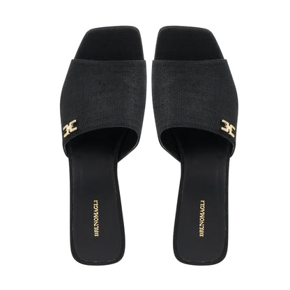 Alessandra Black Linen Women | Bruno Magli Discount
