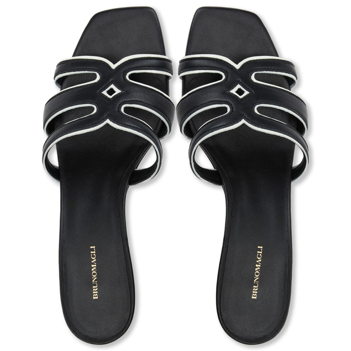 Enora Black Nappa/Bone Women | Bruno Magli Classic