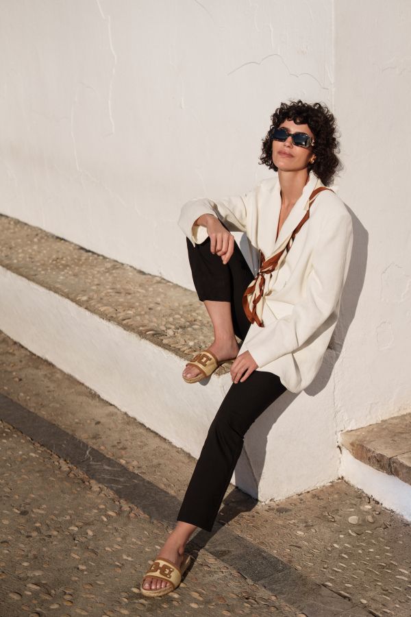 Sabina Natural Raffia/White Women | Bruno Magli Sale